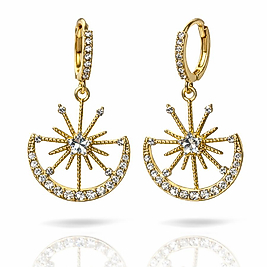 Gold Sallantılı Küpe