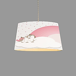 Minibabyroom   Pembe Unicorn ve Gökkuşağı Temalı Çocuk Odası Sarkıt Avize