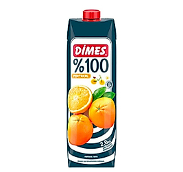 Dimes %100 portakal meyve suyu 1 litre