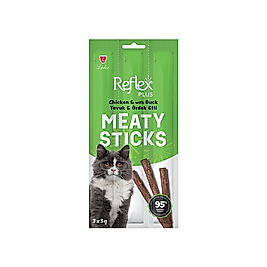Reflex Plus Meaty Sticks Tavuk Etli ve Ördek Etli Yetişkin Kedi Ödülü (3 x 5 g)