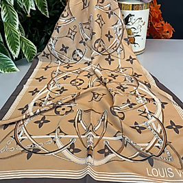 Lv Kemer Desen Pamuk Soft Şal  - Soft Turuncu