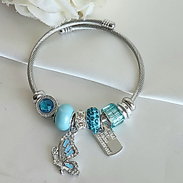 BLUE BUTTERFLY ÇELİK CHARM BİLEKLİK