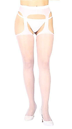 Beyaz Özel Bölgesi Açık Fantazi Külotlu Çorap TM1054