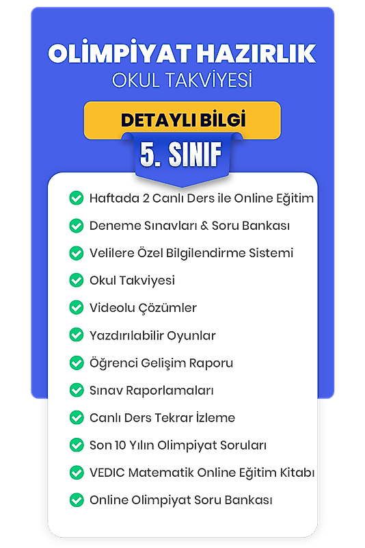 5. SINIF OLİMPİYAT HAZIRLIK & OKUL TAKVİYESİ