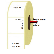 80X80 MM TERMAL ETİKET 500 LÜ