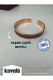 Ham Saf Bakır Ayetel Kürsi Zeolit Kumlu Bakır Bileklik