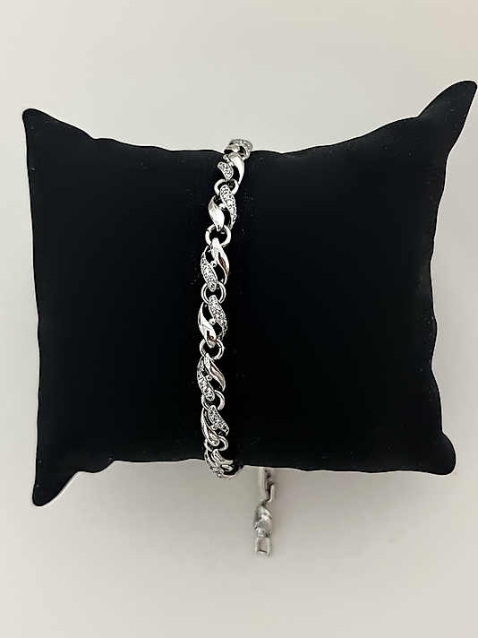 Xuping Silver Örgü Bileklik