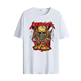 Rock and Roll & Metallica Tarzı Baskılı Oversize Unisex Tişört