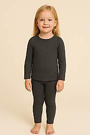 Kız Çocuklar için Termal İçlik Alt – Gri & Lacivert