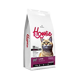 Homie Super Premium Düşük Tahıllı Kuzu Etli Yetişkin Kedi Maması (1,5 kg)
