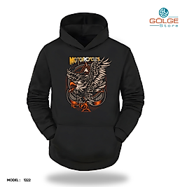 Motorcu Model Slimfit Kapüşönlu Hoodie Erkek kadın Sweatshirt