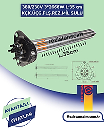 8 Kw Ücgen Flanş K.ücgen 35 cm Bulaşık Makinesi Boiler Rezistans Elektrosan Marka