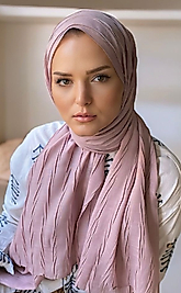 Piliseli Bambu Şal koyu pudra