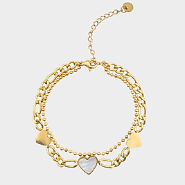 Heart 2'li Steel Bracelet | Bileklik
