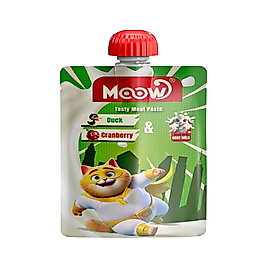 Moow Taze Ördek Etli & Kızılcıklı ve Keçi Sütlü Kedi Et Ezmesi 90 g