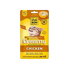 Delibon Creamy Tavuk Etli Sıvı Kedi Ödül Maması 5 x 15 g