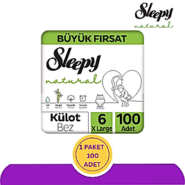 Sleepy Natural Bebek Külot Bezi 6 Numara 100'lü (100 Adet)