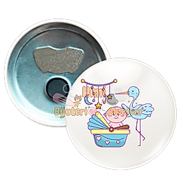 Kız Erkek Çocuk Baby Shower Metal Resimli İğneli Buton Rozet Magnet Anahtarlık Açacak Çanta Rozetleri M12
