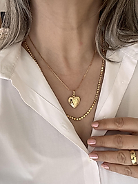 Özel seri açılır kalp kolye(rose gold)