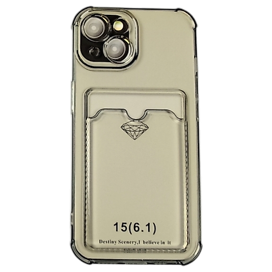 APPLE 15 TRANSPARAN CUZDANLI KILIF