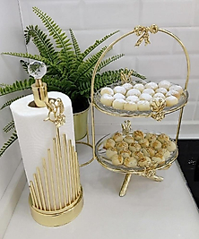 JAPON GÜL MODEL SUNUMLUK SETİ GOLD