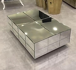 DİKDÖRTGEN AÇILIR KLASİK AYNA ORTA SEHPA