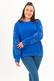 YILDIZ DETAYLI SAKS SWEAT