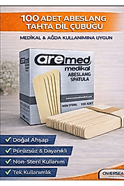 4 Kutu Abeslang – 400 Adet Ahşap Ağda Spatulası / Tahta Dil Basacağı