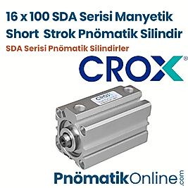 Crox SDA 16x100 Manyetik Short Strok Pnömatik Silindir