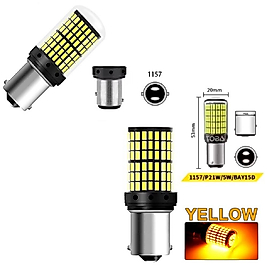 .QUALITY. ( 2 X ADET ) 1 TAKIM. LED 1016 21/5W ÇİFTDUY ŞAŞI TIRNAK AMPUL 12V 144 LED ŞEFFAF YELLOW ( 21/5W 1016 AMPUL 144 LED SARI )