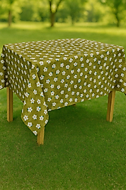 Masa Örtüsü & Piknik Örtsü -Raşel Kumaş 120 cm X 160 cm -Papatya Desenli