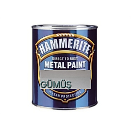 Hammerite Direkt Pas Üstü Pürüzsüz Metal Boya Gümüş 2,5 Lt