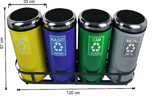 Geri Dönüşümlü Boyalı Çöp Kovası 180 LT ( KDV DAHİL )
