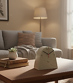 Krem Renkli Büyük Masa Saati MS010