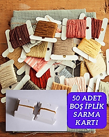 İplik Sarma Kartı 50 Adet Muline İplik Sarma Kartı