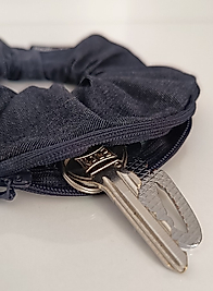 Kot Fermuarlı Lastikli Toka Açık Lacivert