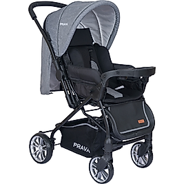 PRAVA DREAM BEBEK ARABASI (SİYAH-GRİ) - ÇİFT YÖNLÜ KULLANIM