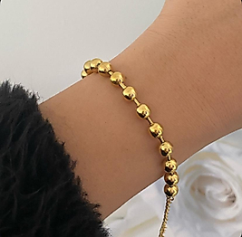 Dorika toplu gold çelik bileklik