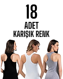 Gümüş Kadın Likra Sporcu Atlet Standart Beden Karışık 18 Li Paket