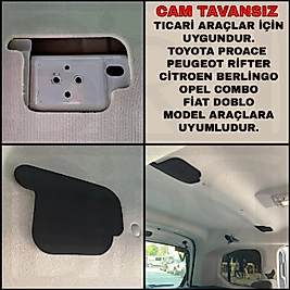 Ticari Araç Tavan Döşeme Kapakları Siyah (CAM TAVANSIZ)