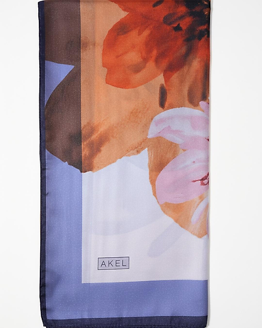 Dijital Kristal Eşarp Pastel Çiçek Desenli