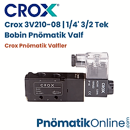 Crox 3V210-08 | 1/4' 3/2 Tek Bobin Pnömatik Valf