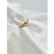 Çelik Gold Pembe Kalp Yüzük