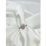Çelik Silver Pembe Kalp Yüzük