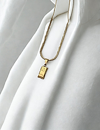 22 K Antınj kaplamalı Külçe Kolye