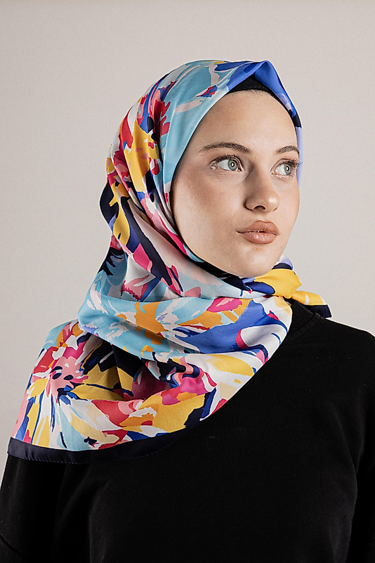 DESENLİ FRANSIZ İPEĞİ EŞARP DESEN-3