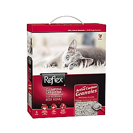 Reflex Topaklanan Granül Aktif Karbonlu İnce Taneli Kedi Kumu (6 L)