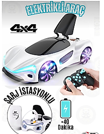 Uzaktan Kumandalı 2.4G Şarjlı Işıklı Müzikli Şarj İstasyonlu Spor Araba
