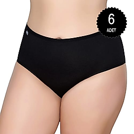 Gümüş 3043 Kadın Likralı Bato Siyah 6 lı Paket