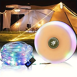 Güneş Enerjili ve Şarjlı 10 Metre Su Geçirmez RGB Çok Amaçlı Kamp Bahçe Ağaç Aydınlatma Şerit Led